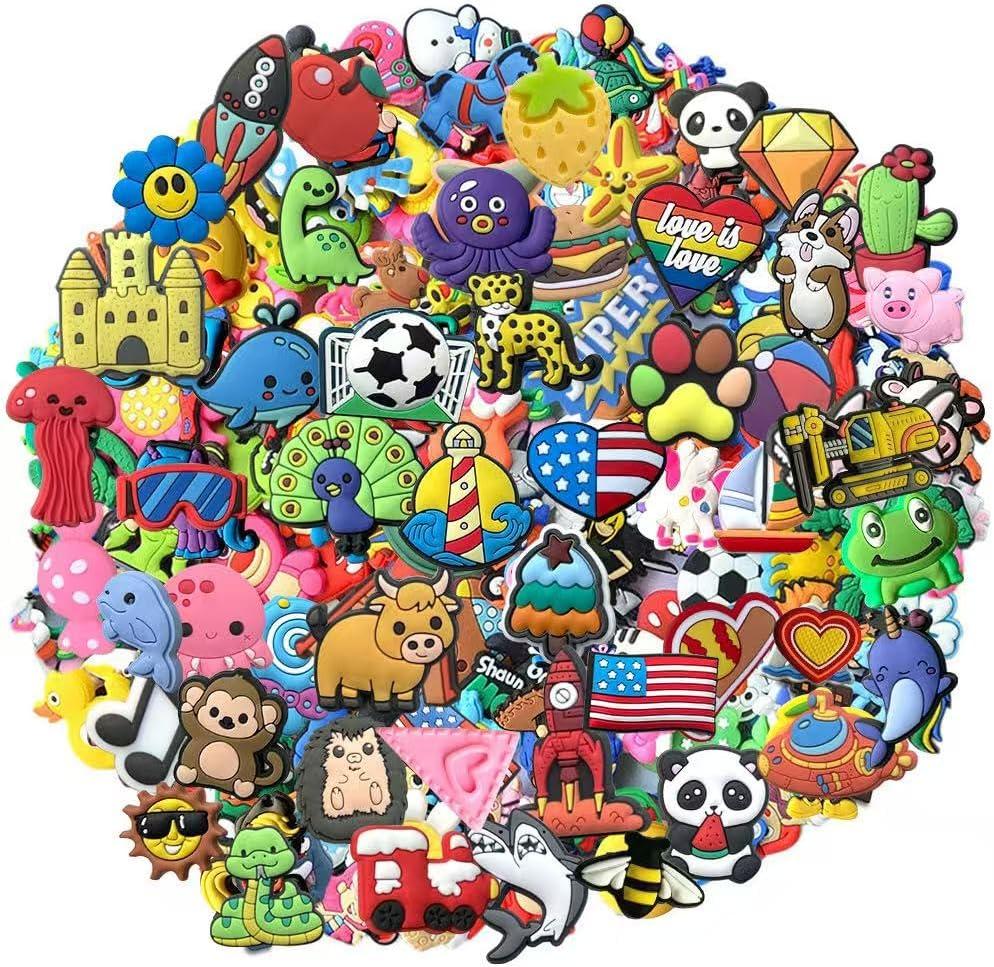 3 x 100PCS/Lot Shoe Charms Random Packed for Clog Shoes Party Gifts