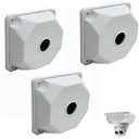 Universal Bullet Security Camera Junction Box Mount Bracket Plastic Rainproof Junction Box Mount Bracket for IP Camera Electric Enclosure, Indoor/Outdoor Wall Cable Junction Base Boxes (3 Pack)