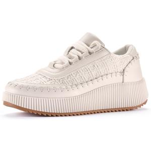 CGRRBW Women's Platform Sneakers Comfortable Fashion Sneakers Walking Shoes (8.5, Beige)