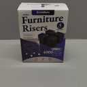 EclatBain Bed Risers Furniture Risers Heavy-Duty Rectangular Adjustable Block Lift to 3 inches and 4.3 inches Desk, Sofa, Chair Legs, Refrigerator, Washing Machine Support up to 4000 pounds (Square-black-4 Pack)