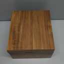 Neando 5x8 Index Card Organizer with Lid  Extra Large Acacia Wood Storage Box with 4 Compartments, 20 Blank Tabs, Holds 600 Cards  File Box for Recipes, Projects, School Notes & Office Organization