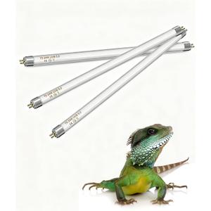 3 Pack 5.0 UVB Light for Reptiles, T5 HO 24 Watt Reptile Lamp Tube, Fluorescent UVB Bulb, Basking Light for Bearded Dragon, Simulate Natural Sunlight for Reptiles and Amphibians