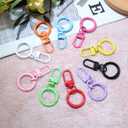 10pcs Snap Lobster Claw Clasp with Spring Buckle Ring Key Keychain Swivel Lanyard Clip Hooks DIY Jewelry Making Accessories for Bag Toy (yellow-10pcs)