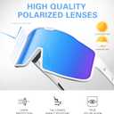 suoso Sports Cycling Glasses for Men: UV400 Polarized Wraparound Sunglasses for Women Running Riding Fishing Baseball TR90