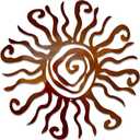 Wacky Sun Metal Wall Art Indoor/Outdoor Decor - 12" Copper Rust Proof Wall Sculpture - Made in USA - Ideal for Bedroom, Garden, Home, Patio and Farmhouse