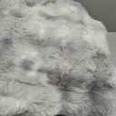 Smoofy Faux Fur Throw Blanket for Couch - Tie-dye Grey Super Soft Cozy Bubble Blanket, Fluffy Plush Fuzzy Throw for Sofa & Bed, Thick Lightweight Warm Blanket, Luxury Aesthetic Gift for Women 60"x80"