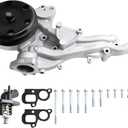 engine Water Pump Kit for Yukon Yukon xl Sierra 1500 2014-2020 & Cheyenne Silverado 1500 2500 Suburban Tahoe 2014-2015 & Escalade 2015-2020 5.3L 6.2L V8 engine, Replace# 12685257 12671394 12681258