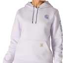 Carhartt Women's Relaxed Fit Midweight Logo Sleeve Graphic Sweatshirt S