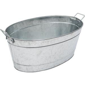 Achla Designs C-55 Large Galvanized Steel Metal Oval tub 

	29.5"L x 11.25"W x 16.75"H