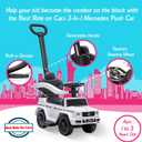 Best Ride On Cars Kids Outdoor Stroller Mercedes G-Wagon for Toddlers 1 to 3 Years Old with Music, Horn Sounds, and Handle, White