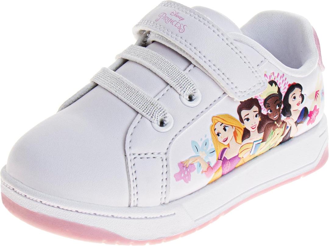 Disney Girls Character Shoes Mickey Minnie Frozen Princess Dora Moana Lilo Stitch Angel Athletic Running Shoes Laceless Sneakers for Girls- 5-10 Toddler 11-13 Little Kid