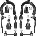 Front Upper Control Arm Suspension Kit Fit for Chevrolet Trailblazer SSR, Fit for GMC Envoy, Fit for Buick Rainier 2004-2007, Fit for Isuzu Ascender 2004-2008 -12 pcs