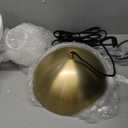 GLOBE Electric 65696 Amelia 1-Light Plug-in Pendant Lighting, Matte Brass, Frosted Glass Shade, Bulb Not Included