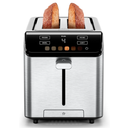 Chefman Smart Touch 2 Slice Digital Toaster, 6 Shade Settings, Touchscreen Controls, Extra-Wide Slots for Thick Breads & Bagels, +10 Seconds, Defrost, Removable Crumb Tray – Stainless Steel 