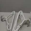 Tosnail 50 Pack 16-Inch Stainless Steel Wire Metal Hangers Non-Slip Clothes Hangers Space Saving Closet Organizer, White