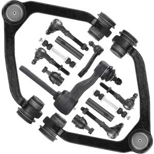 4WD Front Upper Control Arms Tie Rods Suspension Kit Compatible with 1997-2002 Ford Expedition/F150, 1997-1999 Ford F250, 1998-2002 Lincoln Navigator (14pc)