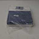 13 x 13 Inch Fine Linen Storage Bins with HandlesFabric Cube BoxsCollapsible Basket Organizers for Shelves for Home, Closet Drawers (White/Blue-4 Pack)