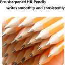 Wood-Cased #2 Pencils, Pre-sharpened pencil with Eraser Top, #2 HB Pencils, 50 Count, Yellow