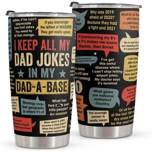 Macorner Gifts For Dad - Stainless Steel Tumbler 20oz - Dad Joke Birthday Gifts for Papa Men Gift - Fathers Day From Daughter Son Wife - Funny Christmas Gift For Men Uncle Brother Grandpa