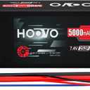 HOOVO 2S 7.4V 100C 5000mAh RC Shorty Lipo Battery Hard Case Pack with 4.0mm Bullet T Connector for RC 1/10 Scale Vehicles Car Trucks Truggy Boat Racing