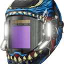 ANDELI Welding Helmet with 4 LED Light, Panoramic Large Viewing Screen 3.94"X3.74" True Color Auto Darkening Welding Helmet, 4 Arc Sensor 4/5-9/9-13 Type-C Charging MONERDB-LED-PRO, L