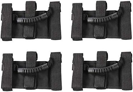 Savadicar 4X Roll Bar Grab Handles Grip Handle Compatible with 1955-2023 Jeep Wrangler YJ CJ TJ JK JKU JL JLU & Gladiator JT Sports Sahara Freedom Rubicon & Unlimited X, Interior Accessories, Black