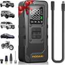 Tire Inflator Portable Air Compressor - 4X Faster 160 PSI Portable Air Pump for Cars - Cordless Tire Inflators with Gauge - Portable Tire Inflator for Car, Pickup, Bike and More (Black)