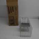 Heavy Duty Humane Live Animal Cage Trap for Squirrels (Silver)