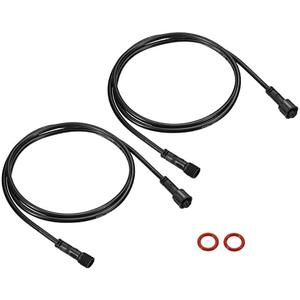 PATIKIL 3.28Ft 3 Pin Extension Cable Wire, Small Size 2Pcs 22 AWG Waterproof IP67 Connector with Male and Female at Both Ends for LED Strips, Black