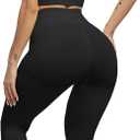 CHRLEISURE Workout Leggings Sets for Women, Gym Scrunch Butt Butt Lifting Seamless Leggings 3 Piece (Black, S)