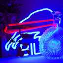 Buffalo Football Neon Signs for Wall Decor Neon Lights for Business Led Signs Suitable for Man Cave Restaurant Office Bar Pub Led Art 5V Power Adapter