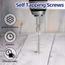 #8 x 2 Flat Head Self Tapping Screws, White Head Wood Screw, 304 Stainless Steel 18-8, Screwdriver Bit Included, 100 PCS