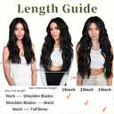 KooKaStyle Invisible Wire Hair Extensions with Transparent Headband Adjustable Size 4 Secure Clips Long Wavy Secret Wire Hairpiece for Women(24 Inch Natural Black)