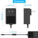 18V 1A Power Adapter Center Positive, AC 100-240V to DC 18Volt 1000mA Universal Power Supply Cord, fit for 18V Electronics (Not for Battery Charger), with 5 Tips.