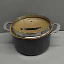 6 QT Nonstick Stock Pots with Lid, BEZIA Ceramic Soup Pot with Glass Straining Lid, Induction Cooking Pots with Silicone Handle, Compatible with All Cooktops, Dishwasher Safe