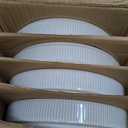 famiware Star 8.25" Pasta Bowls, Large Dinner Bowls Set of 4, Salad Bowl Plates, Shallow Bowls for Eating, Cappuccino White