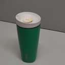 Owala SmoothSip Slider Insulated Stainless Steel Coffee Tumbler, Reusable Iced Coffee Cup, Hot Coffee Travel Mug, BPA Free 20 oz, Grey/Green (Sour Apple)