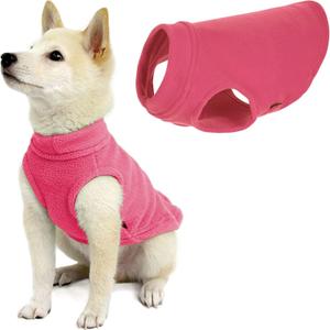 Gooby - Stretch Fleece Vest, Pullover Fleece Vest Jacket Sweater for Dogs, Pink, Medium (Medium Length (11.5"))