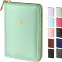 Forvencer Passport Holder Cover with Safe Zipper Closure, Premium Passport Wallet for Travel, Cute RFID Blocking Card Case, Waterproof Travel Accessories for Women, Mint Green