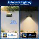 12 Pack Solar Fence Lights Outdoor, Solar Deck Lights with RGB Colors Warm White Cool White, Waterproof Fence Light for Outside Stairs Backyard Patio Pool Railing Outdoor