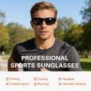 suoso Sports Polarized Sunglasses for Men & Women UV400 Protection Wrap Around Sun glasses for Fishing, Driving & Cycling