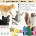 31PCS Realistic Cat Cake Toppers Set, 10 Hand-Painted Miniature Cat Figurines with Birthday Banner, Balloons, Party Hats, Perfect for Cat Themed Birthday Party, Baby Shower, Home Decor for Cat Lovers