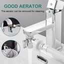 G1/2 Shower Diverter Valve 3 Way Kitchen Tap Diverter,3 Way T-Adapter Shower Head Diverter Valve for Bath Mixer Tap,Shower Attachment,Universal Sink M22 M24 Adapter Zinc Alloy(COLOR:Silver)
