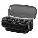 Conair Hot Rollers for Long, Medium & Short Hair, 12 Jumbo 1 " Heated Hair Rollers with Clips, Hot Curlers for Women, Volume & Curls, Black