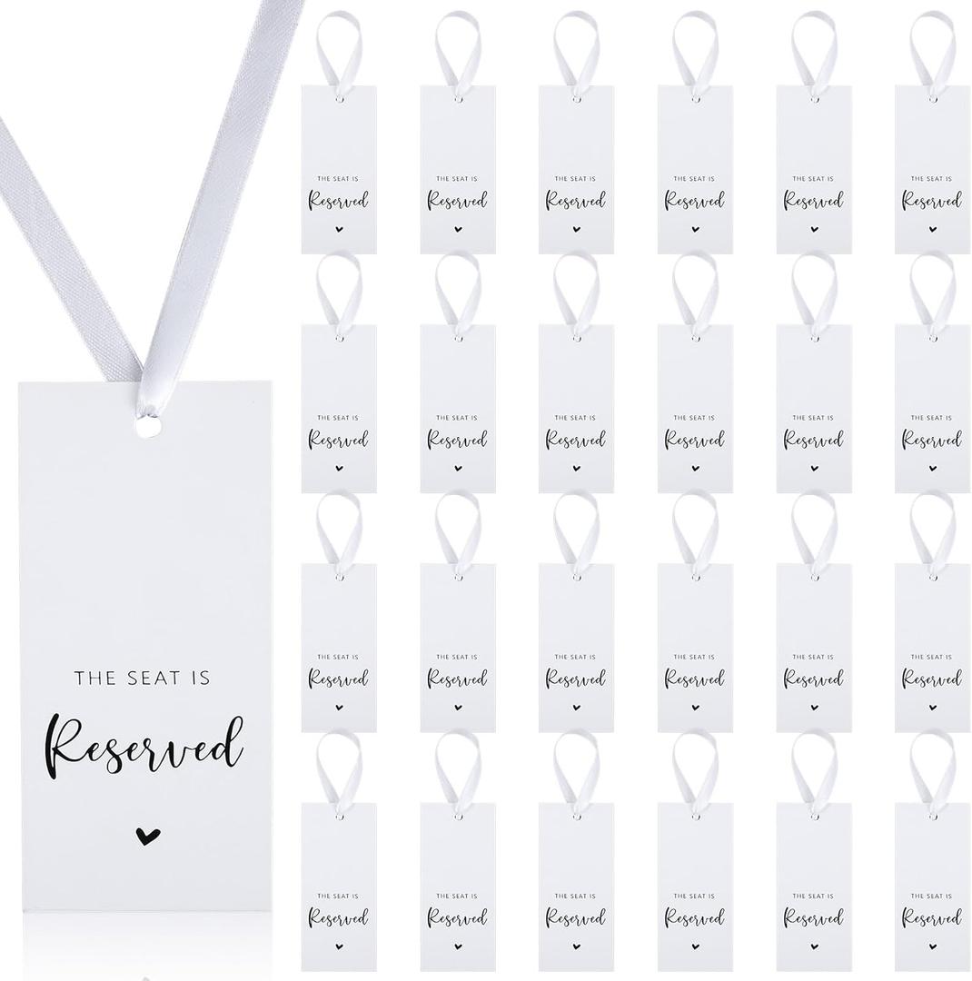 Reserved Signs for Wedding 12 Pcs Paper Hanging Wedding Reserved Seating Signs Weddings for Ceremony Church Event Pews Restaurant