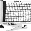 JOOLA Snapper Professional Table Tennis Net and Post Set - Portable and Easy Setup 72" Regulation Size Ping Pong Spring Activated Clamp Net, Silver