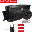POETRYXIAO Lockable Truck Bed Storage Box with Password Padlock for 2019-2023 Dodge Ram 1500 2500 (No Fit 1500 Classic Model),Waterproof ABS Wheel Well Tool Box 6.6 Gal/25 L (Drivers Side)