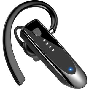 Atheewon Bluetooth Earpiece, Wireless Handsfree with Noise Cancelling Mic, 20Hrs Call Time Bluetooth 5.4 Headset, 180 Hrs Standby Time Headset for Business/Trucker/Driver