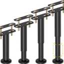 Wlrrcwdttc 4 Pcs Adjustable Height Bed Support Legs 7.08-12.6 inch, Bed Frame Center Support Legs for Bed Frame/Bed Center Slat/Furniture, Heavy Duty Metal Bed Replacement Legs Bed Slats Support Legs
