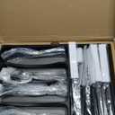 49-Piece Black Silverware Set with Organizer, Stainless Steel Flatware Set for 8 with Drawer Tray, Cutlery Steak Knives Fork Spoon for Home Restaurant, Mirror Finish